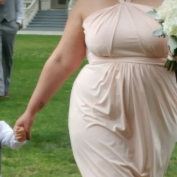 Blush Bridesmaid Dress - Picture 5 of 6